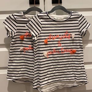 Girls H & M Top/Denim Shorts Set